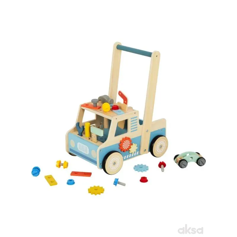 Cute&Cool drvena igračka guralica sa alatom 