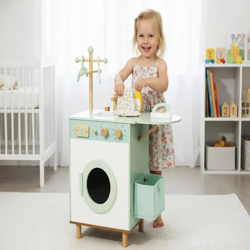 Cute&Cool drvena igračka veš mašina sa dodacima 