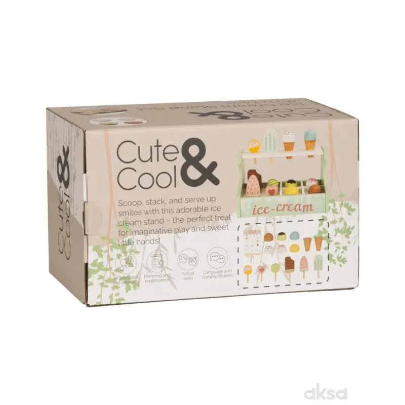 Cute&Cool drvena igračka stalak sa sladoledima 