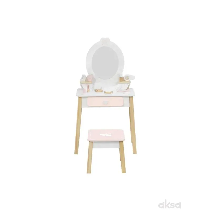 Cute&Cool drvena igračka make-up sto i stolica 