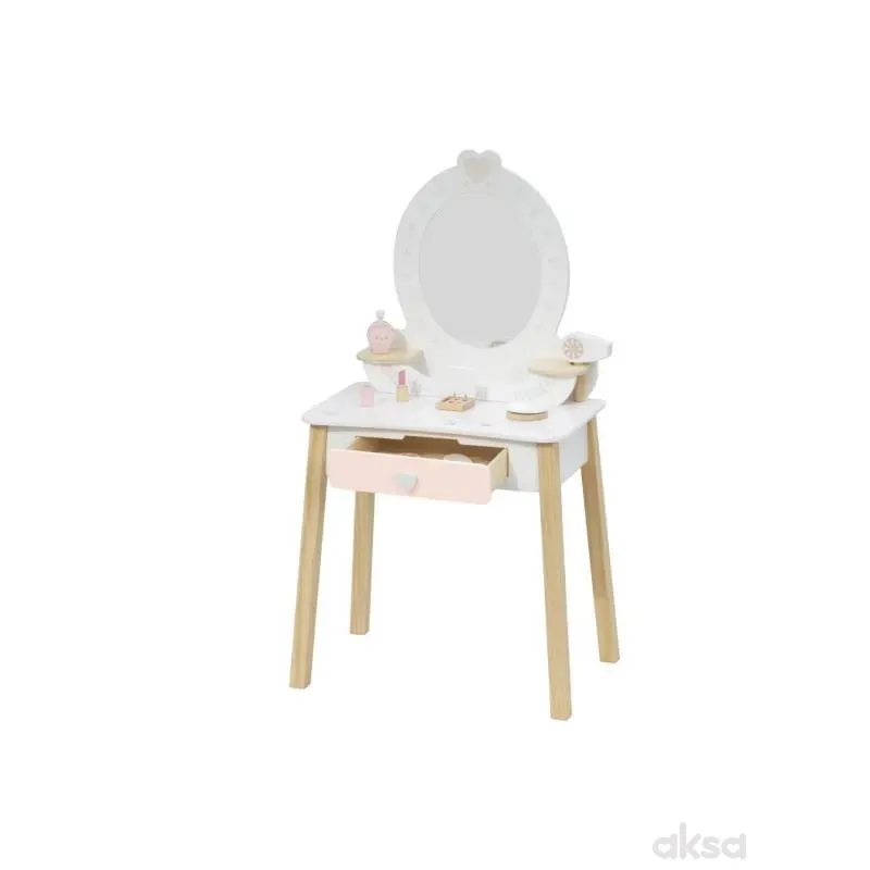Cute&Cool drvena igračka make-up sto i stolica 