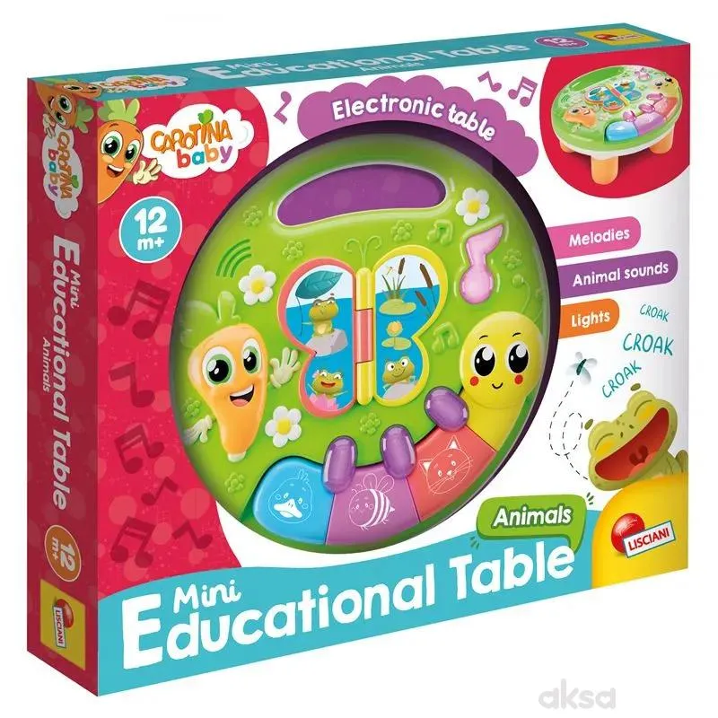 Carotina mini edukativni stol - životinje 