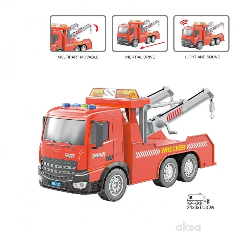 Magzy Wheels vatrogasni kamion sa dizalicom 1:18