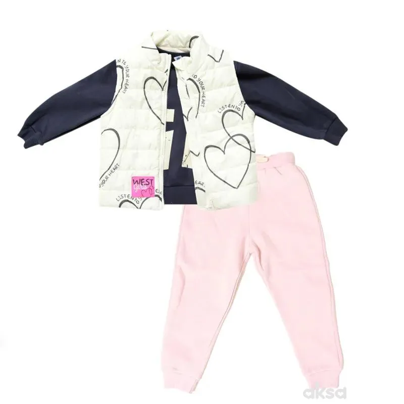 West komplet 3/1 (prsluk, duks, d.deo), devojčice 