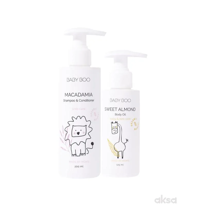 Baby Boo paket Macadamia šampon + Almound body oil 