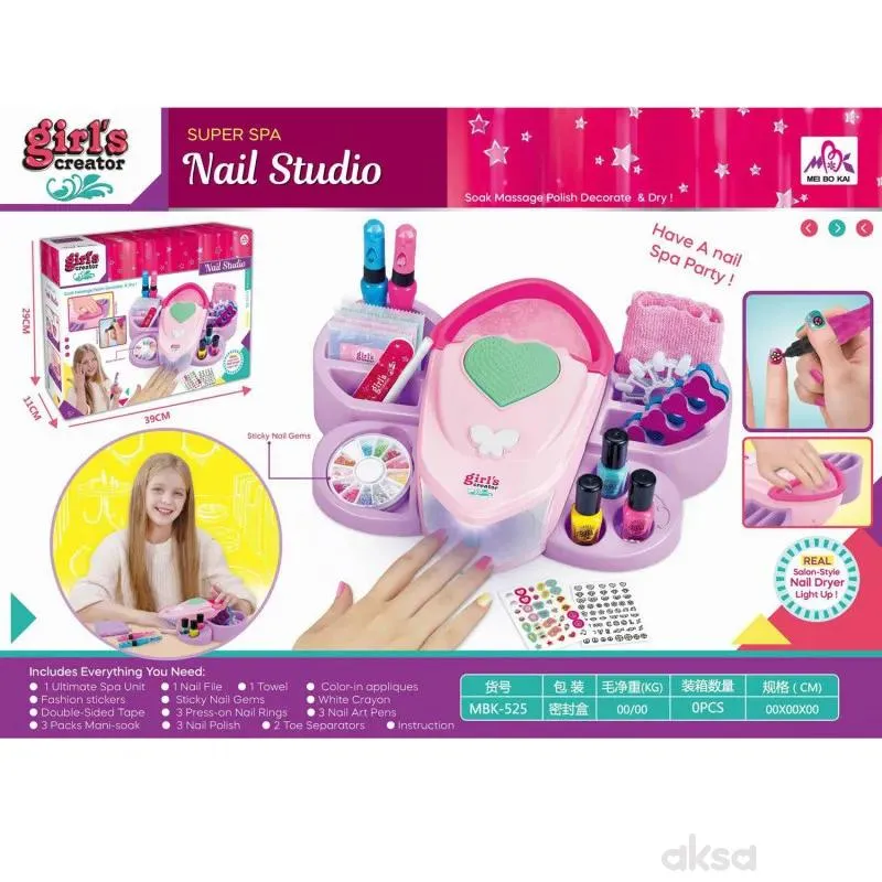 HK Mini kreativni set za manikir sa sušilicom 