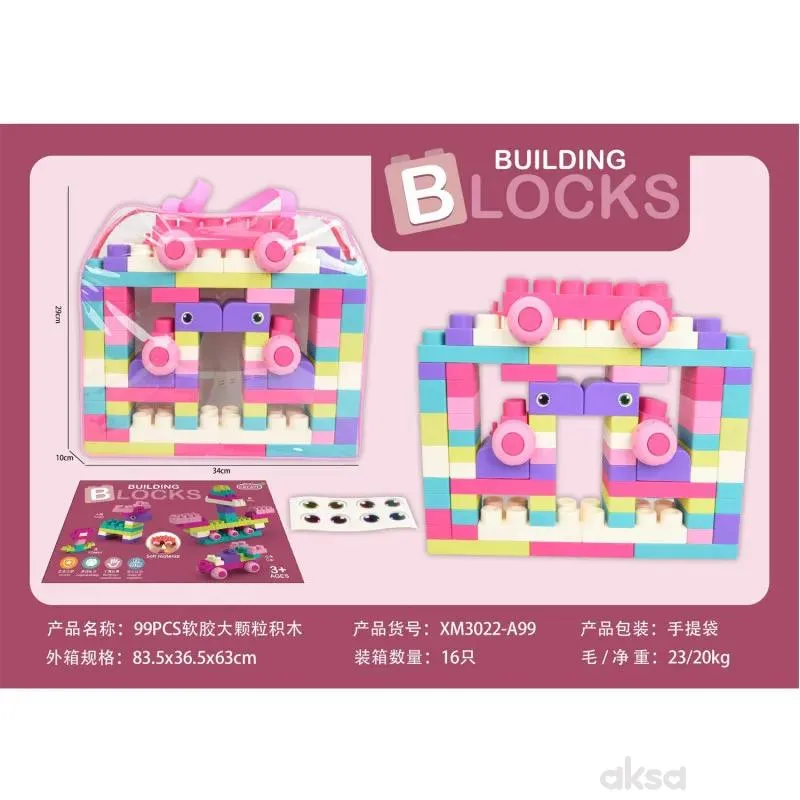 HK Mini set šarenih kocki, plave 