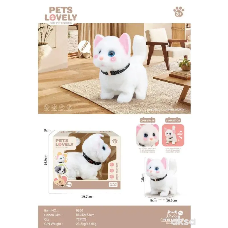 HK Mini plišana igračka ljubimac, maca 