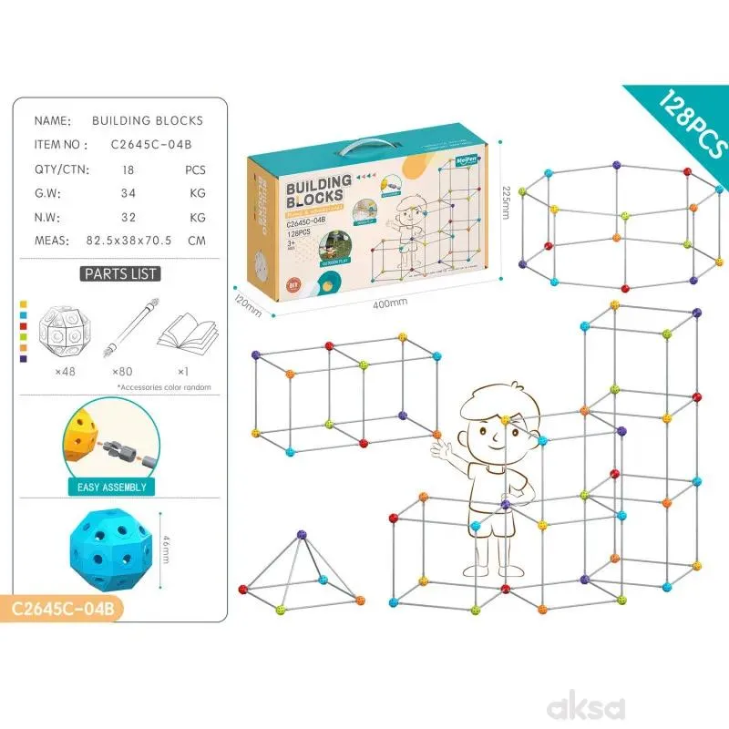 HK Mini konstruktor sa plastičnim cevčicama 