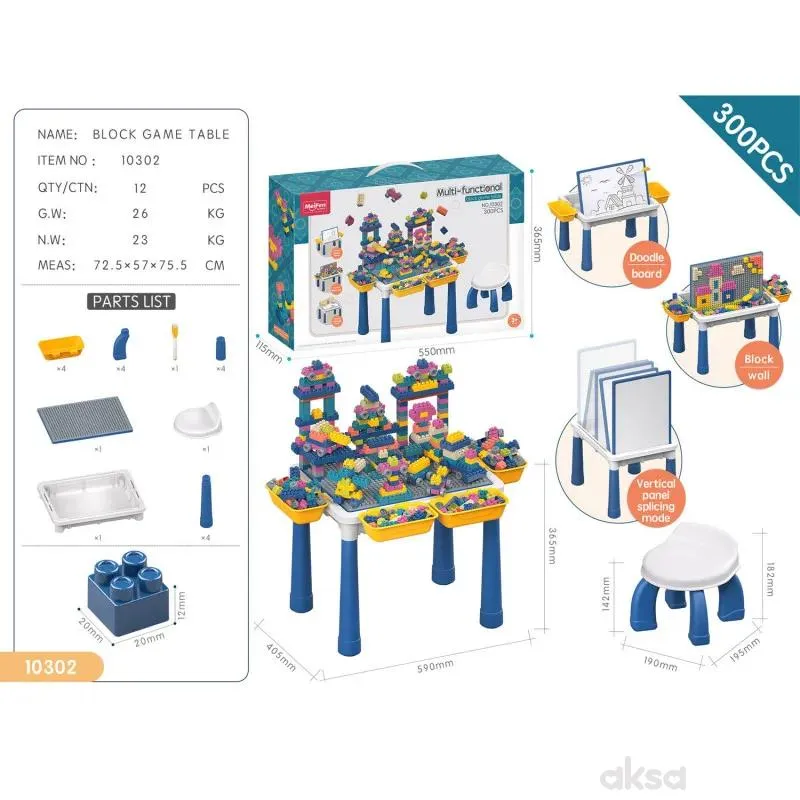 HK Mini višenamenski sto za igru sa kockama 