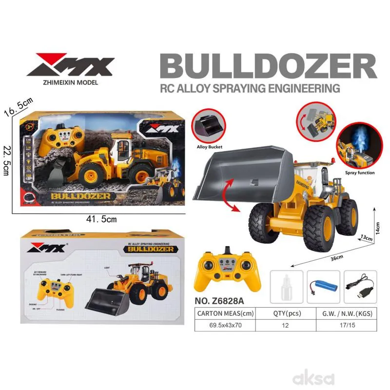 HK Mini buldožer na daljinsko upravljanje 1:18 