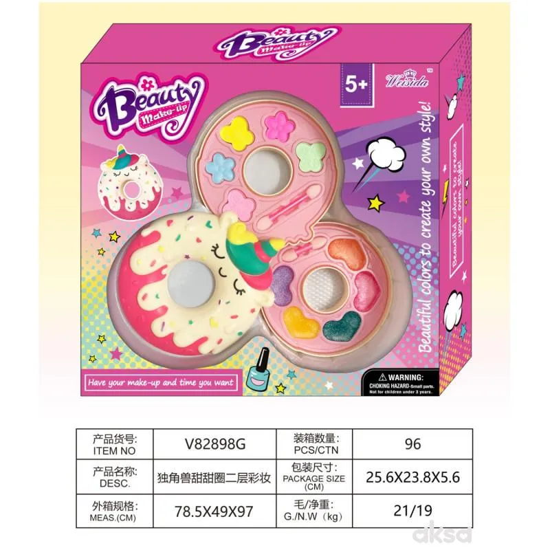 HK mini  Beauty Make-up – set za šminku, krofne 