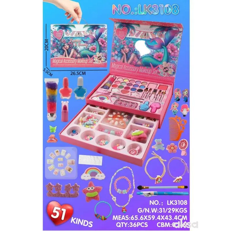 HK Mini set za sminkanje, sirena 
