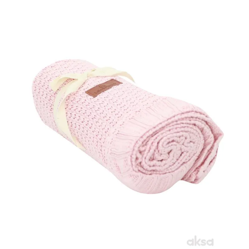 Lillo&Pippo pleteno ćebe 80x100cm, roze 