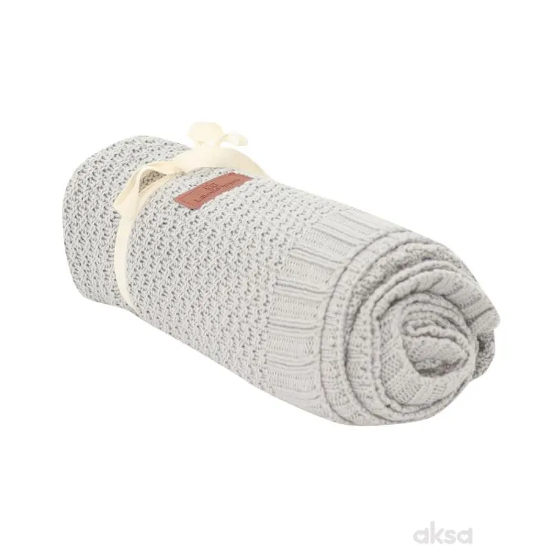 Lillo&Pippo pleteno ćebe 80x100cm, siva 