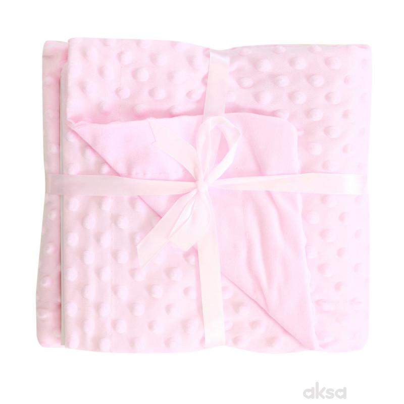 Lillo&Pippo set ćebe i plišana igračka, roze 