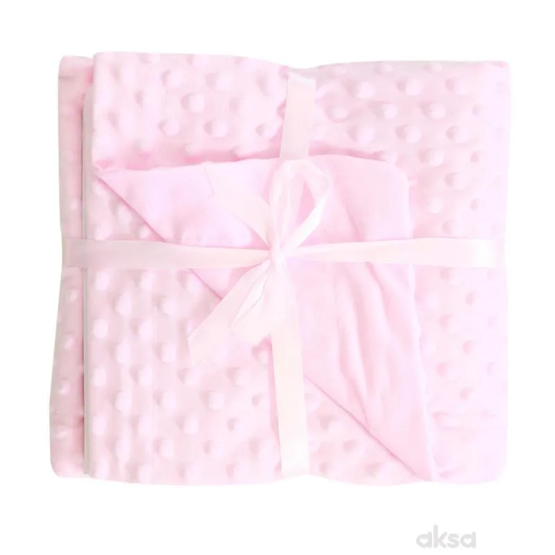 Lillo&Pippo set ćebe i plišana igračka, roze 