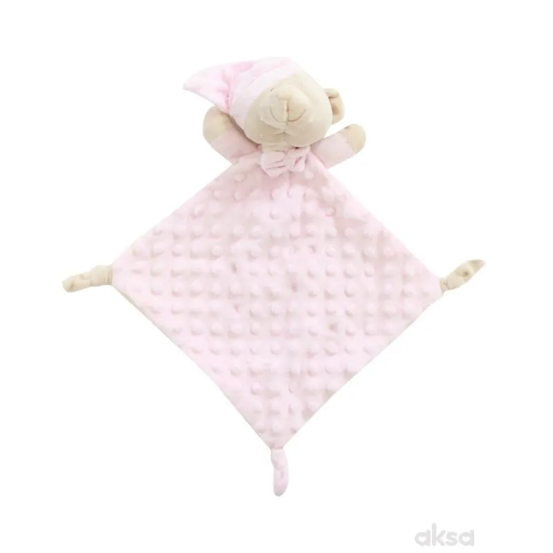 Lillo&Pippo set ćebe i plišana igračka, roze 