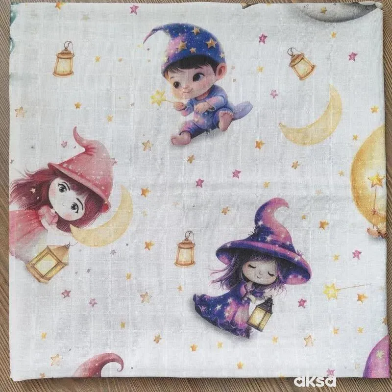 Lillo&Pippo muslin pelena 75x75cm, Vila na mesecu 