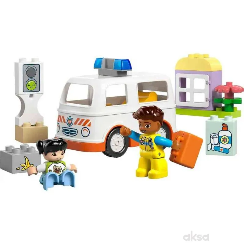 Lego duplo town ambulance  and  driver 