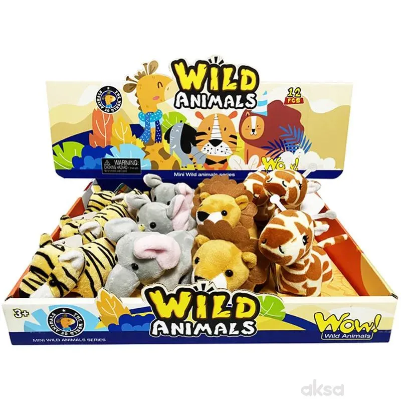 Safari pliš životinje u displeju 