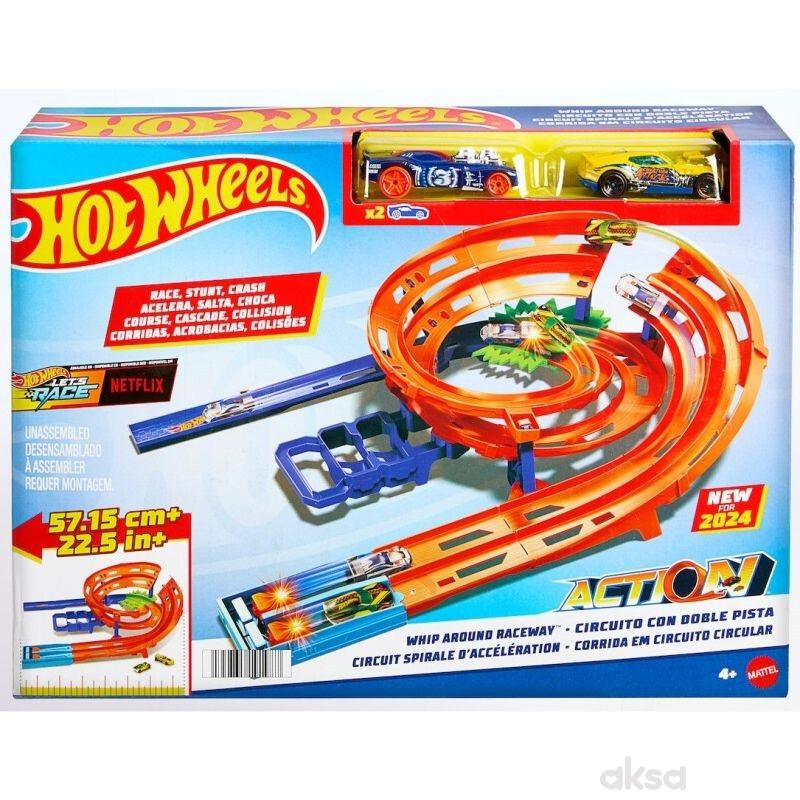 Hot Wheels spiralna staza sa dva automobila 