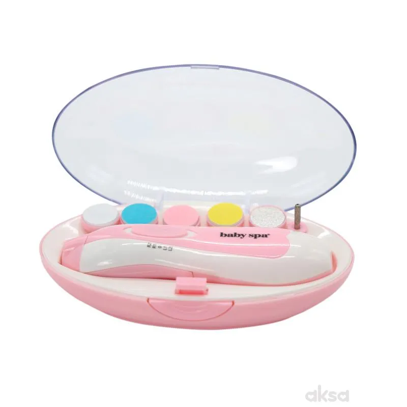 Baby Spa električni trimer za nokte, roze 