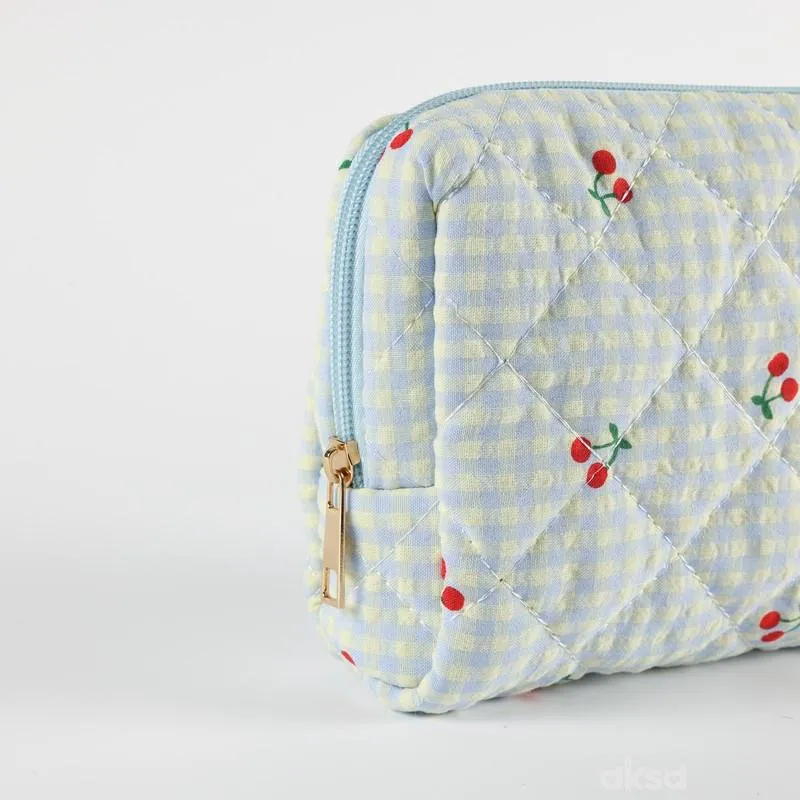 Be Cute neseser trešnjica, plavi 19x6x14cm 