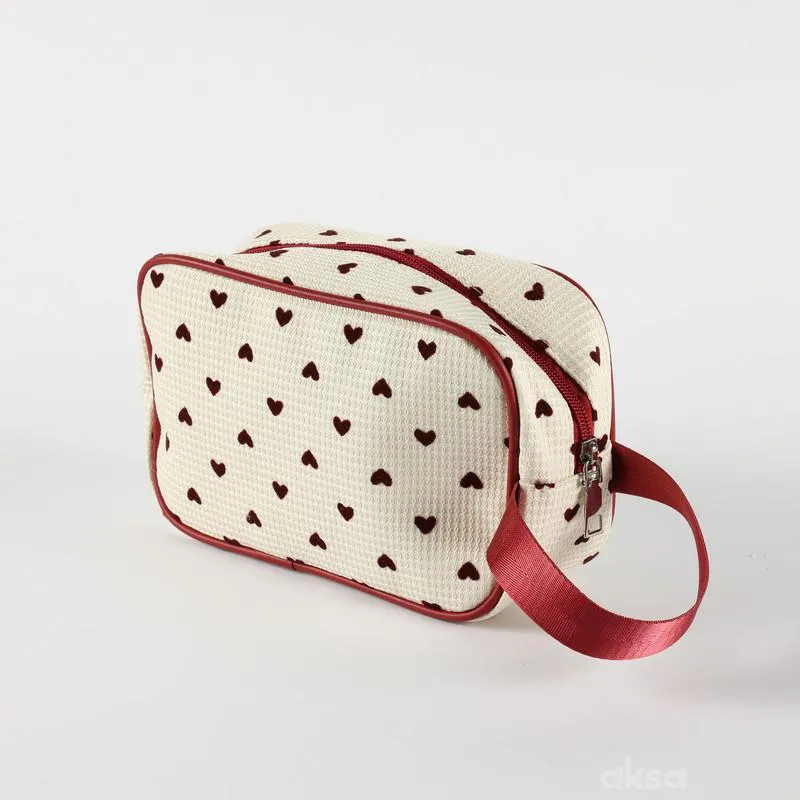 Be Cute neseser sa srcima, 21x8x13cm 