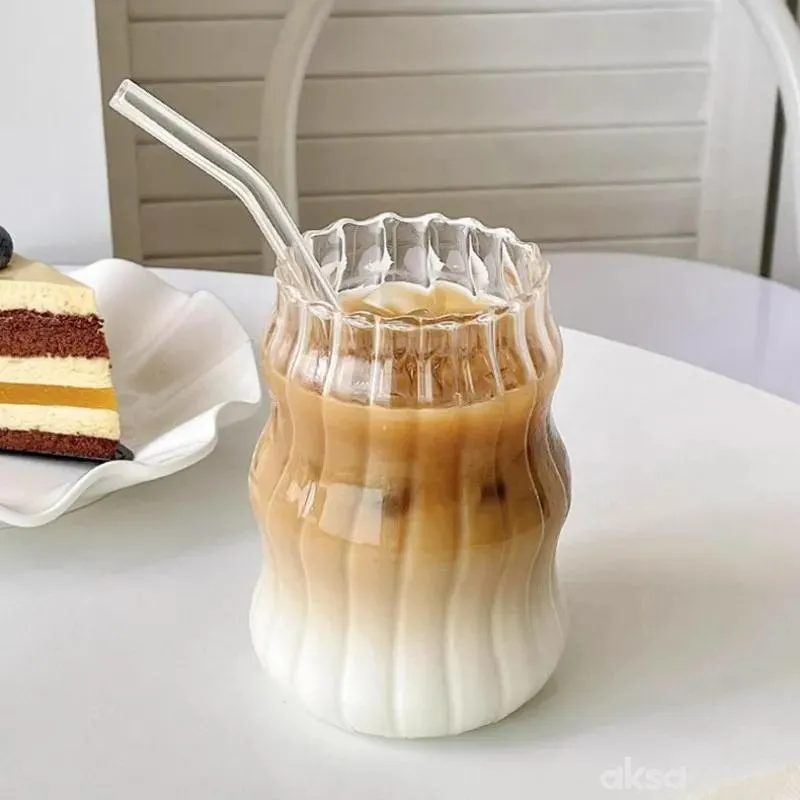 Cute&Cool HOME staklena čaša sa slamčicom 530ml 