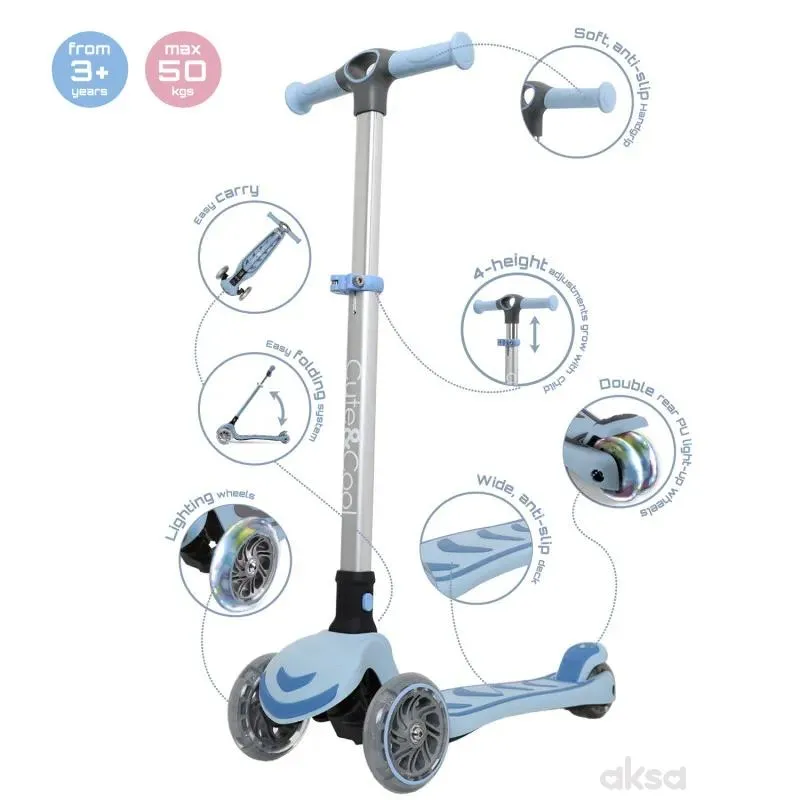Cute&Cool sklopivi trotinet Macaron Blue 