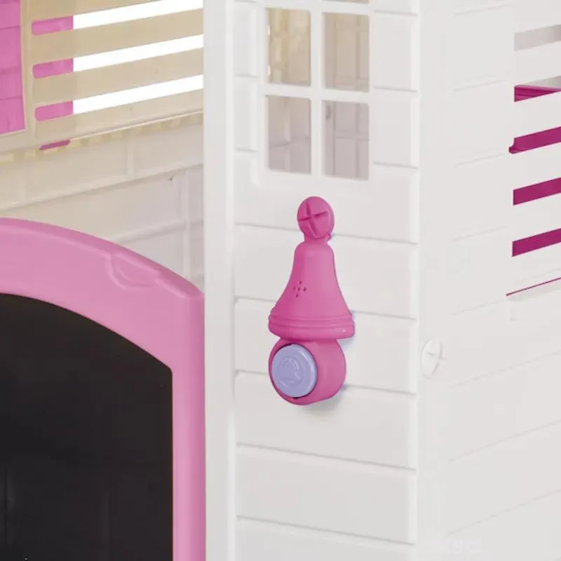 Dolu kućica sa ogradom, roze 