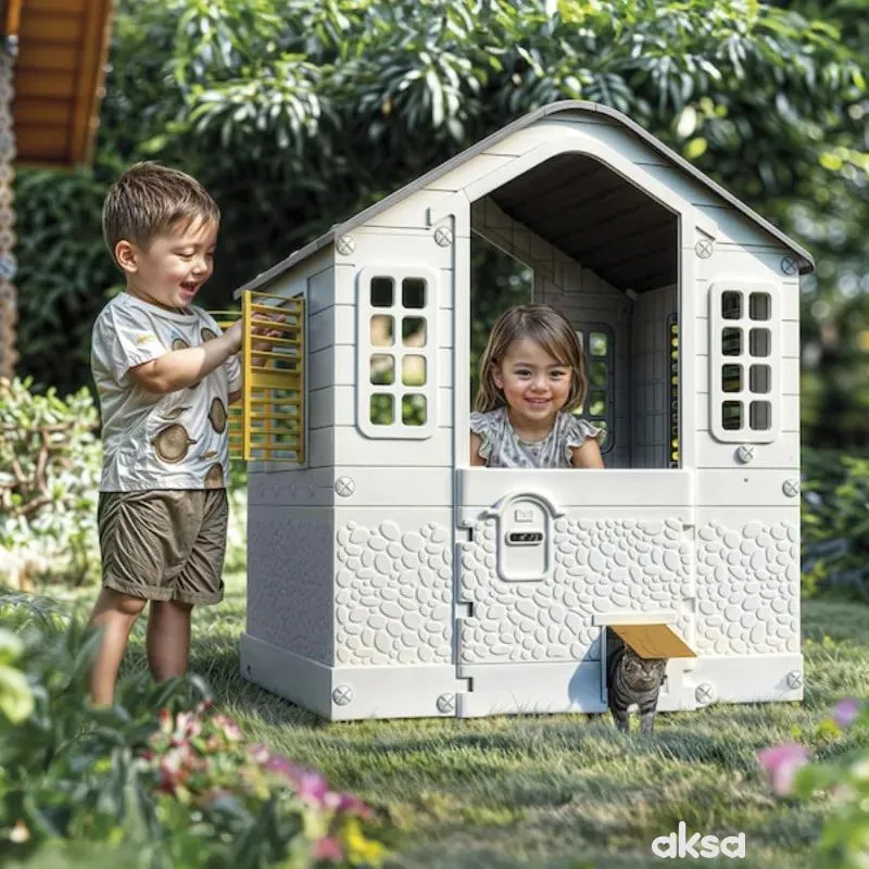 Dolu kućica za dvorište, bež 