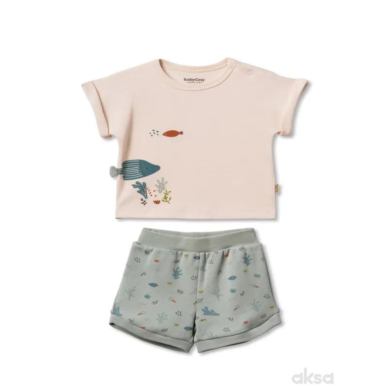 Baby Cosy komplet 2/1 (majica kr, šorts), unisex 