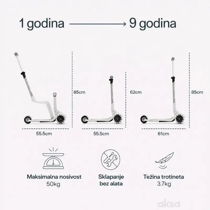 Smarttrike Xtend Mini trotinet 4u1 bela 