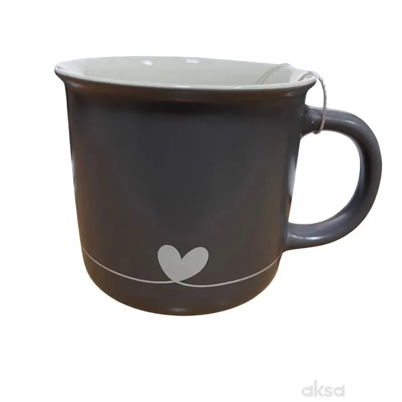 Cute&Cool HOME keramička šolja siva 390ml 