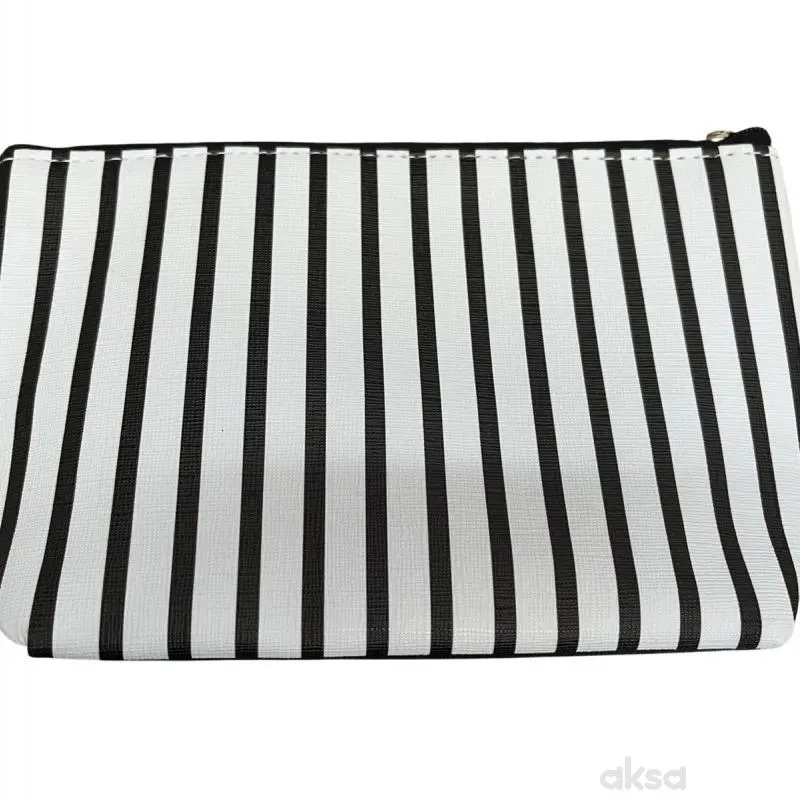 Be Cute neseser sa linijama crno beli 21*13*7cm 
