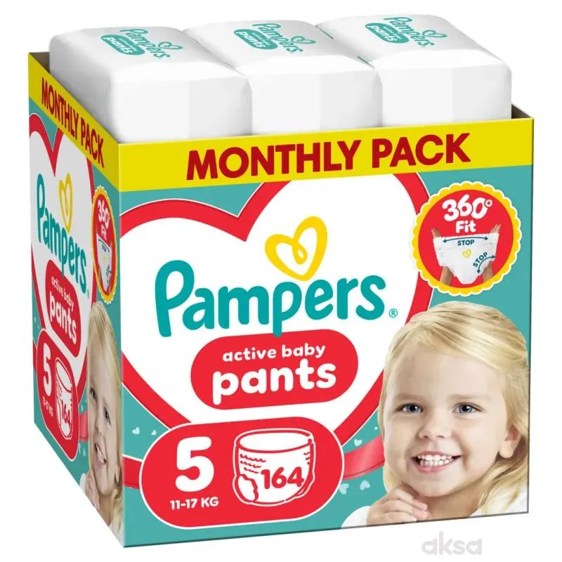 Pampers pants pelene monthly S5, 11-17kg 164 kom 