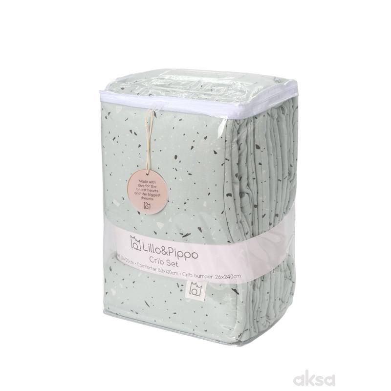 Lillo&Pippo punjena posteljina 3/1, Terrazzo Blue 