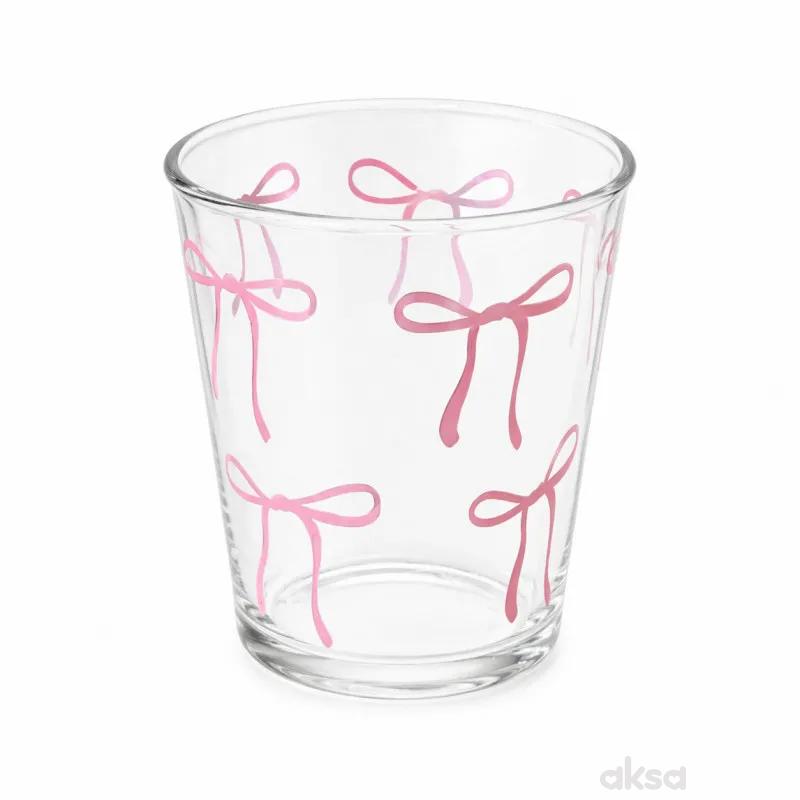 Cute&Cool HOME staklena čaša mašnice, 350ml 