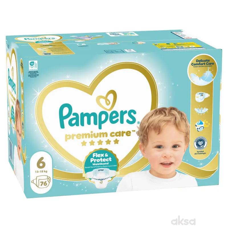 Pampers pelene premium MB 6 ex.large 13-18kg 76kom 