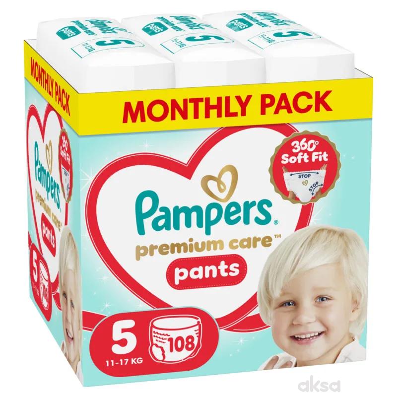 Pampers pants pelene monthly 5 prem.11-17kg 108kom 