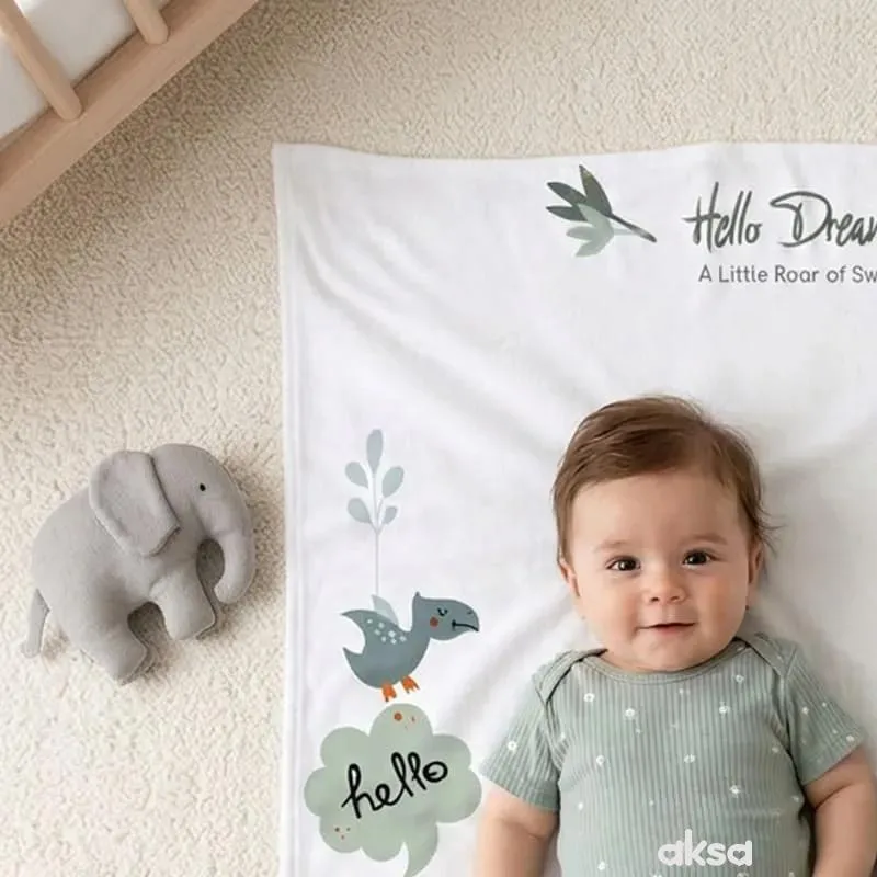 Baby Textil podloga za slikanje Dino družina 