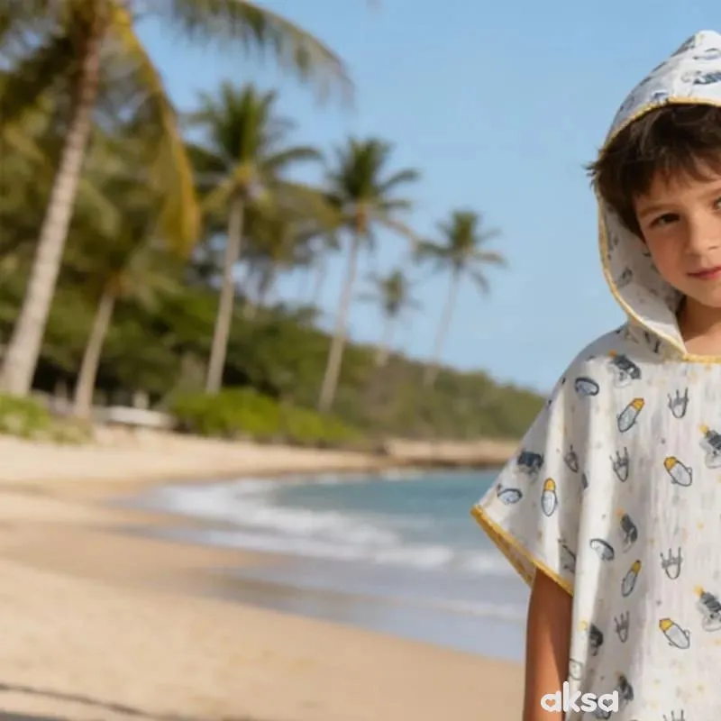 Baby Textil pončo za plažu Astronaut 