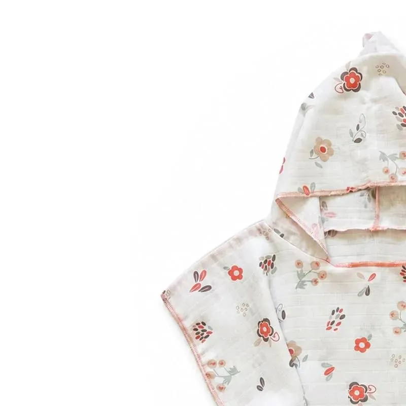 Baby Textil pončo za plažu Cvetići 