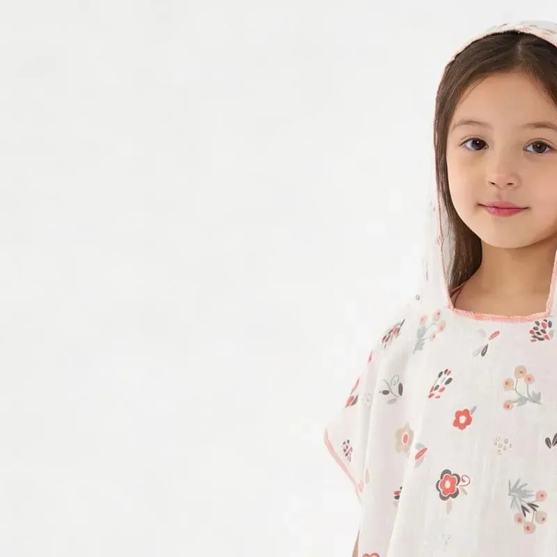 Baby Textil pončo za plažu Cvetići 