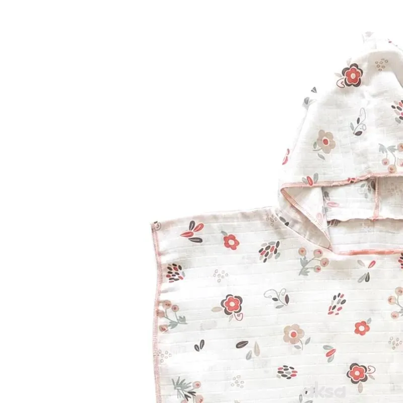 Baby Textil pončo za plažu Cvetići 