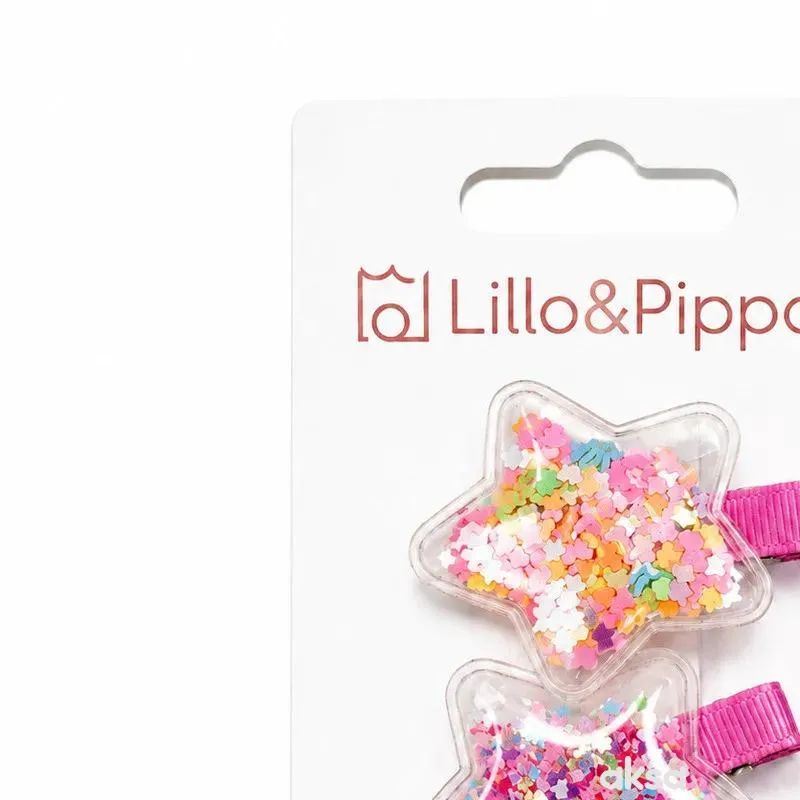 Lillo&Pippo šnalice za kosu 2/1 zvezdice 