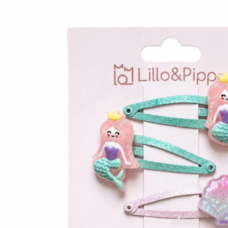 Lillo&Pippo šnalice za kosu 4/1 sirena 