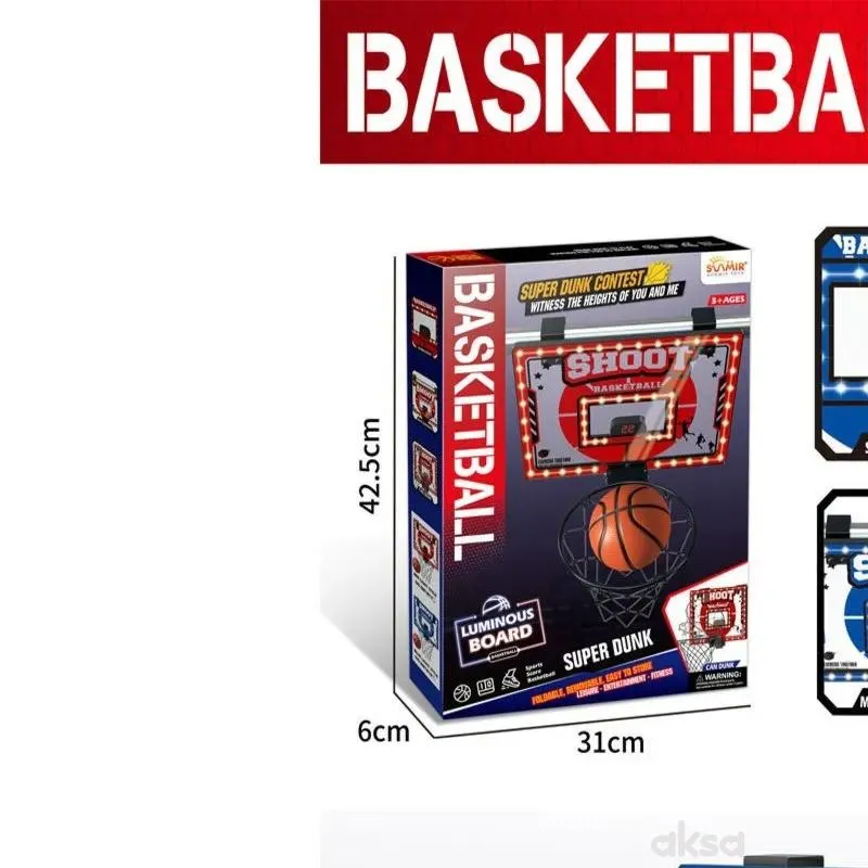 HK Mini zidni košarkaški set sa svetlećom tablom 